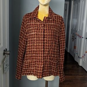 Snap-up Plaid Jacket